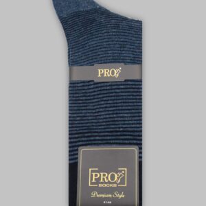 Chaussettes Rayée Coton - Bleu
