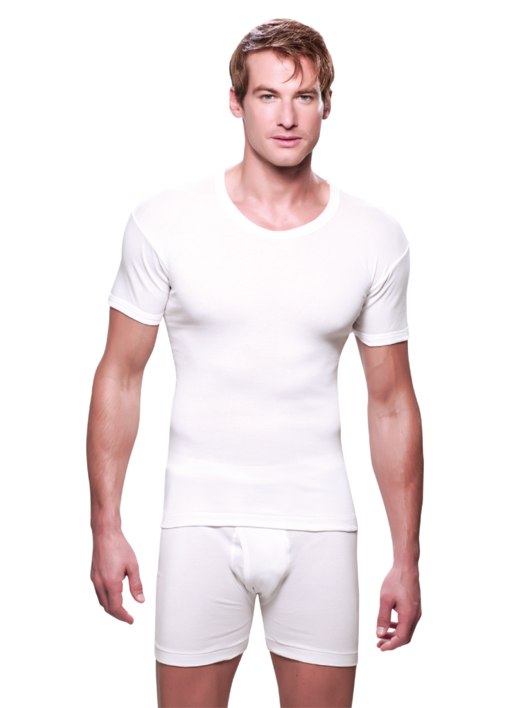 T-Shirt Col Rond pur Coton - Blanc