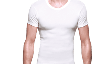T-Shirt Col V pur Coton – Blanc