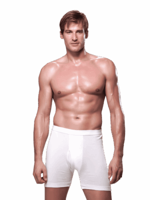Lot de 3 boxers unis coton - Blanc