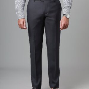 Pantalon de Costume Uni Slim - Gris foncé