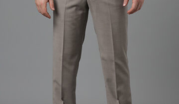 Pantalon Ville  Chiné  Coupe Ajusté – Beige Chiné