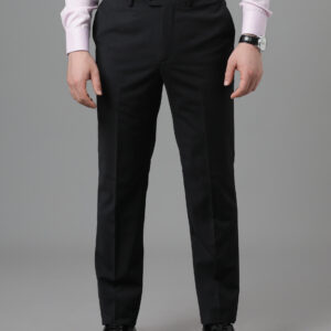 Pantalon Ville Chiné Coupe Ajusté - Noir