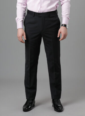 Pantalon Ville Chiné Coupe Ajusté - Noir