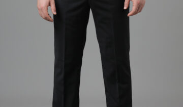 Pantalon Ville Chiné Coupe Ajusté – Noir