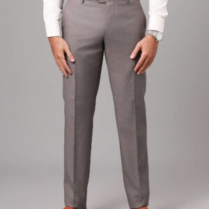 Pantalon de Costume Uni Slim - Marron Clair
