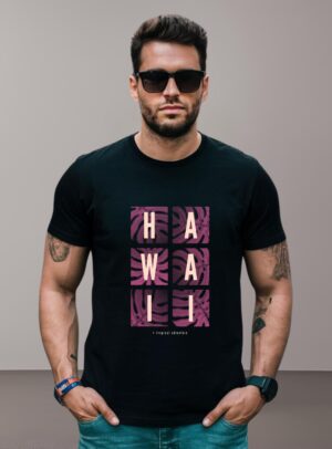 T-shirt Ajusté Coton Imprimé - Noir