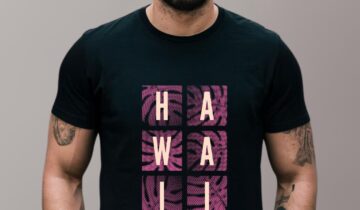 T-shirt Ajusté Coton Imprimé – Noir