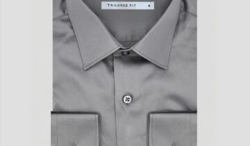 Chemise Ajustée Satinée – Anthracite