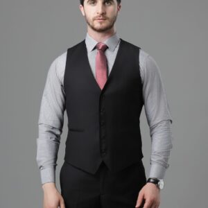 Gilet De Costume Uni Slim - Noir