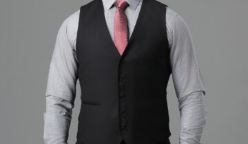 Gilet De Costume Uni Slim – Noir