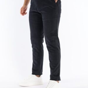 Pantalon Chino Slim En velours - Bleu Pétrol