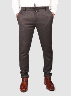 Pantalon Slim  Classique Sport Uni - Marron
