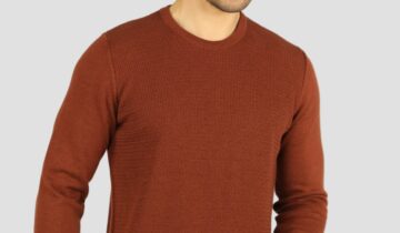 Pull Col Rond Fantaisie – Brique