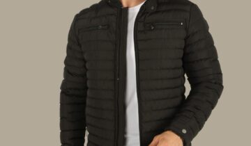 Blouson Matelassée Col Biker – Noir