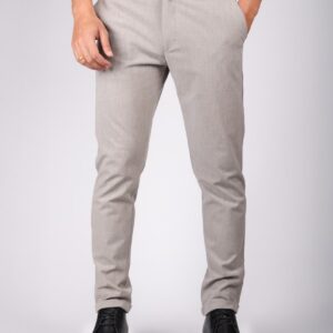 Pantalon Slim  Classique Sport Uni - Gris Clair
