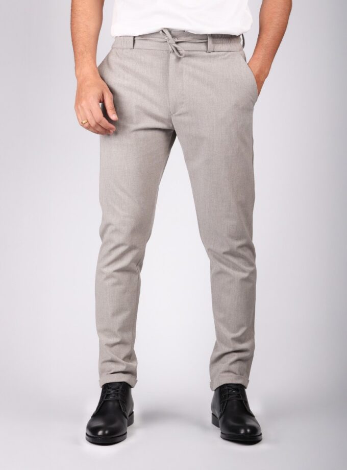 Pantalon Slim  Classique Sport Uni - Gris Clair