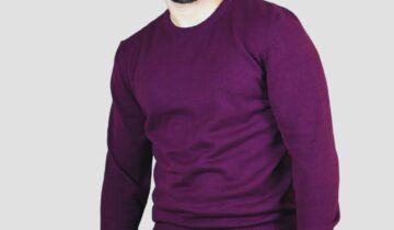 Pull Col Rond Uni – Bordeaux