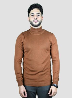 Pull Col Roulé Uni - Camel