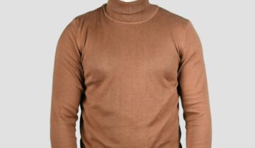 Pull Col Roulé Uni – Camel