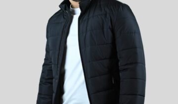 Blouson Matelassée Col Biker – Noir