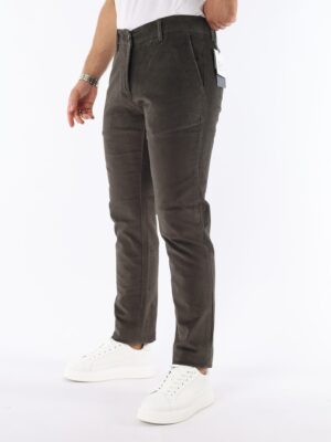 Pantalon Chino Slim En velours - Kaki