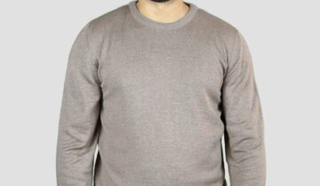 Pull Col Rond Uni – Beige