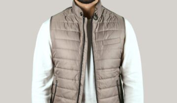 Gilet Matelassé Animé De Surpiqûres horizontale – Beige