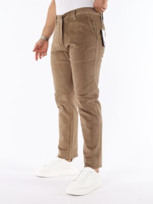 Pantalon Chino Slim En Velours - Beige