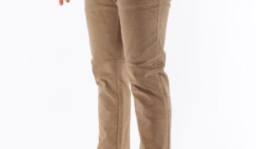 Pantalon Chino Slim En Velours – Beige
