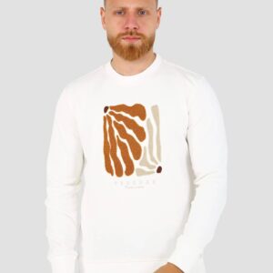 Sweatshirt Col Rond Brodé Fantaisie - Blanc