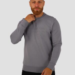 Sweatshirt Col Rond  Imprimé - Gris