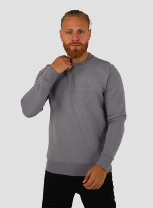 Sweatshirt Col Rond  Imprimé - Gris