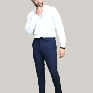 Pantalon Slim  Classique Sport Uni - Bleu Marine