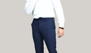 Pantalon Slim  Classique Sport Uni – Bleu Marine