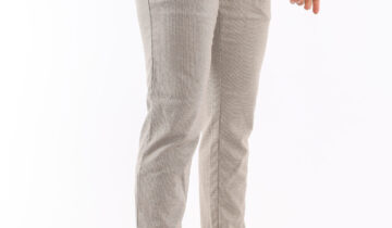 Pantalon Classique Sport Slim Pied De Poule – Beige