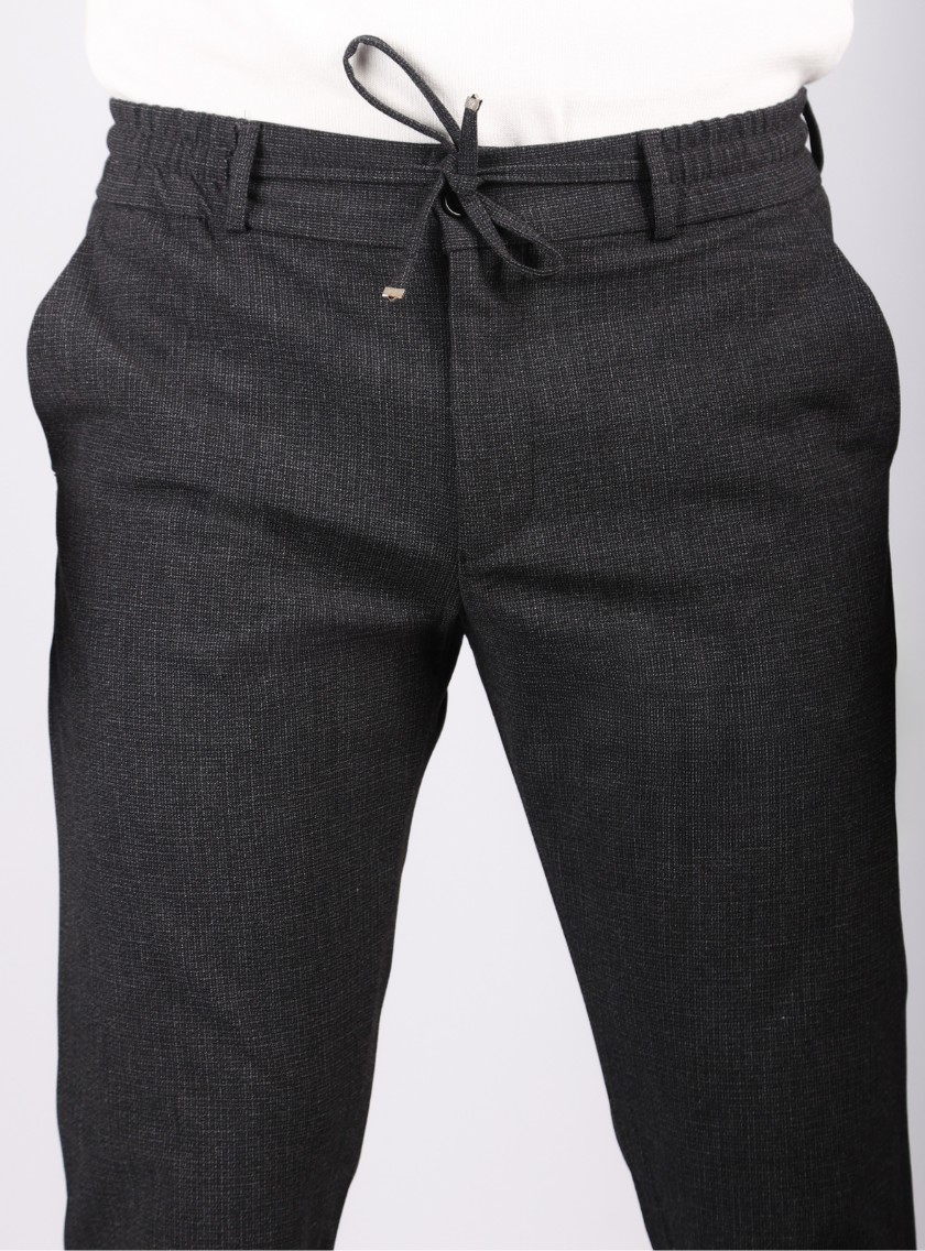 Pantalon Slim Classique Sport Uni - Gris Anthracite – Image 2