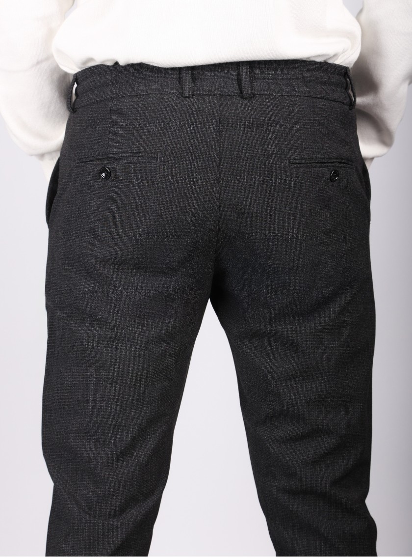 Pantalon Slim Classique Sport Uni - Gris Anthracite – Image 4