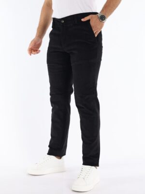 Pantalon Chino Slim En velours - Noir