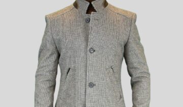 Manteau Pied De Poule Décontracté – Marron