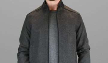 Veste Blouson Flanelle – Gris