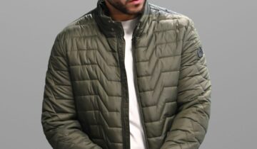 Blouson Matelassée Col Biker – Kaki