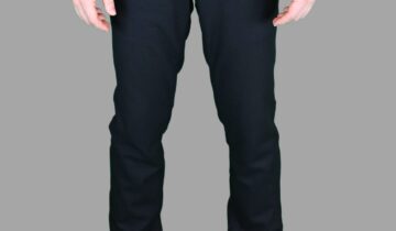 Pantalon Slim  En Flanelle – Bleu Marine