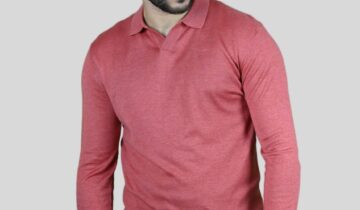 Pull Col Polo Uni – Orange