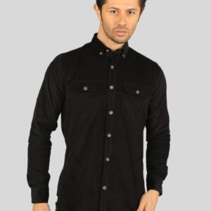 Surchemise Stretch En Velours - Noir