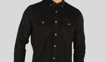 Surchemise Stretch En Velours – Noir