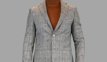 Veste Prince de Galle Ajustée – Gris