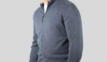 Pull Col Montant Zippé – Gris