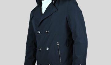 Trench-coat Croisé Décontracté – Noir