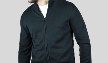Pull Col Montant Zippé – noir
